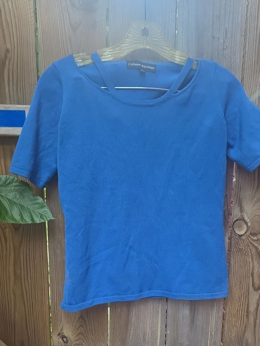 Catherine Malandrino Royal Blue Short Sleeve Knit Top